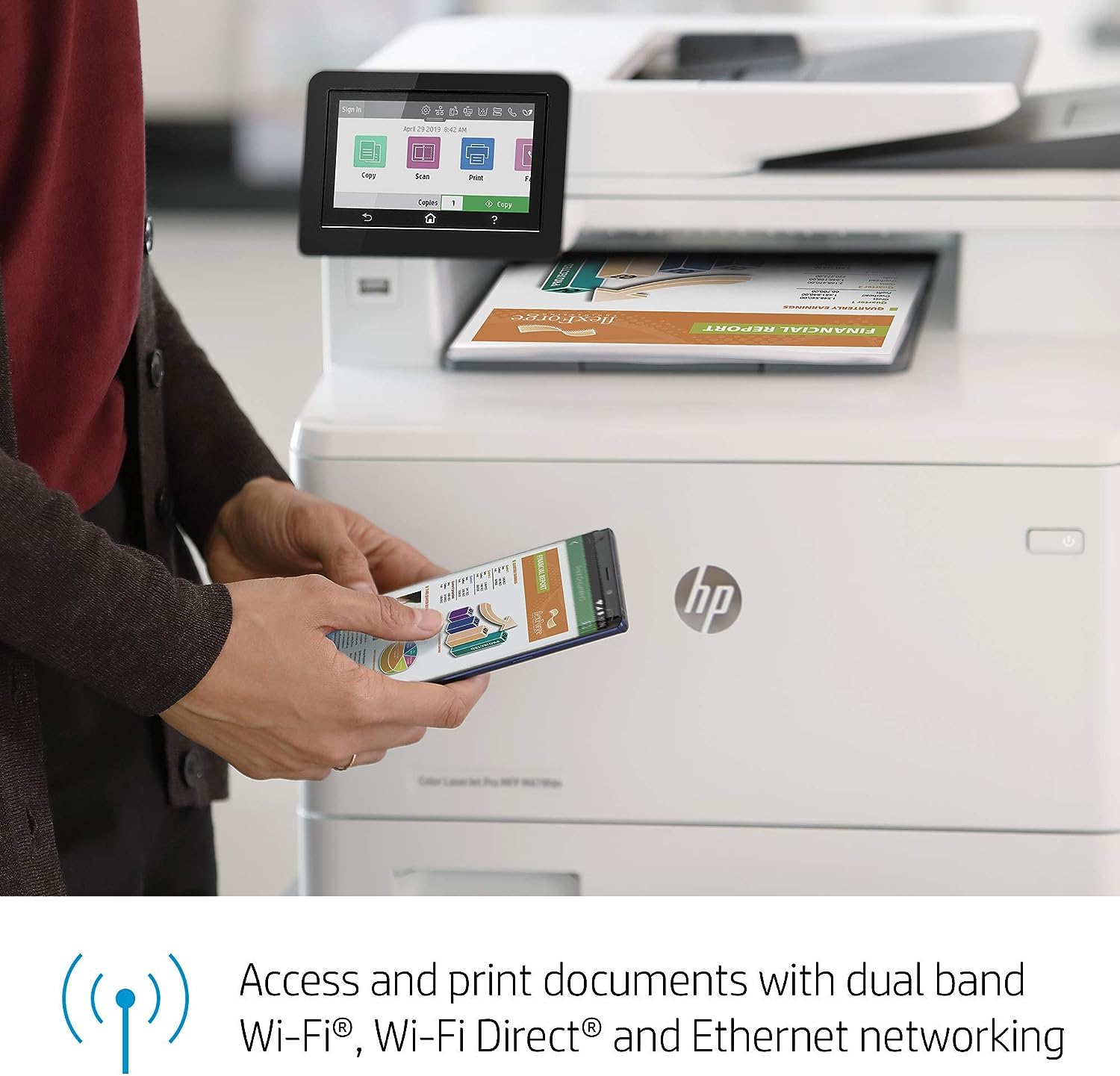 HP Color LaserJet Pro MFP M479fdw Printer | Print Copy Scan Fax and Email - Duplex Printing | ADF|Duplex ADF Scanning Wireless-Ethernet | USB Interface with LCD Touchscreen - Image 7