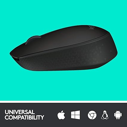 Logitech M171 Wireless Mouse for PC, Mac, Laptop, 2.4 GHz with USB Mini Receiver, Optical Tracking, 12-Months Battery Life, Ambidextrous - Black - Image 3