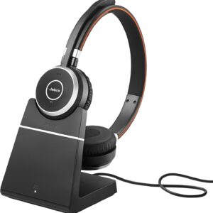 Alternative view of Jabra Evolve 65 SE STEREO Headset with Link380a (USB-A) (UC) (with Stand)