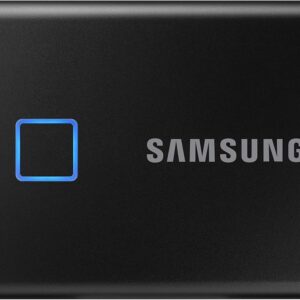 SAMSUNG T7 Touch Portable SSD | 1TB - Up to 1050MB/s - USB 3.2 External Solid State Drive, Black (MU-PC1T0K/WW)