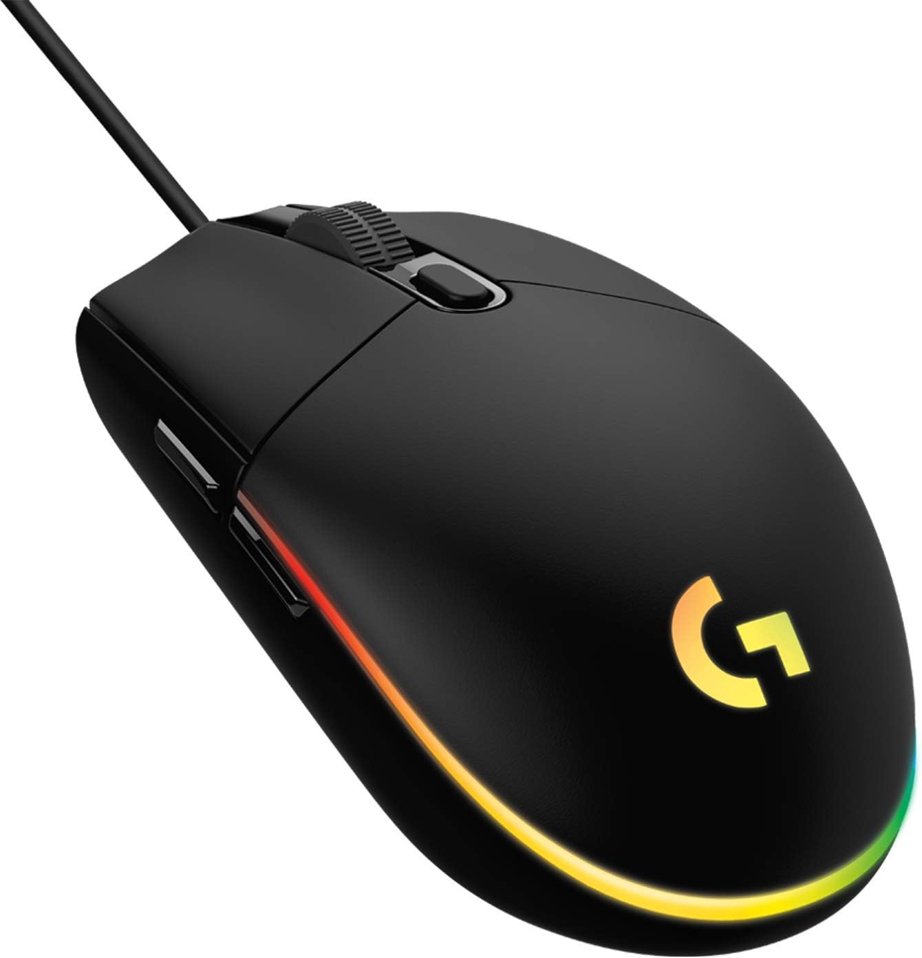 Logitech G102 Mouse | Light Sync Gaming Wired mouse with Customizable RGB Lighting,| 6 Programmable Buttons, Gaming Grade Sensor, 8 k dpi Tracking,16.8mn Color, Light Weight (Black)