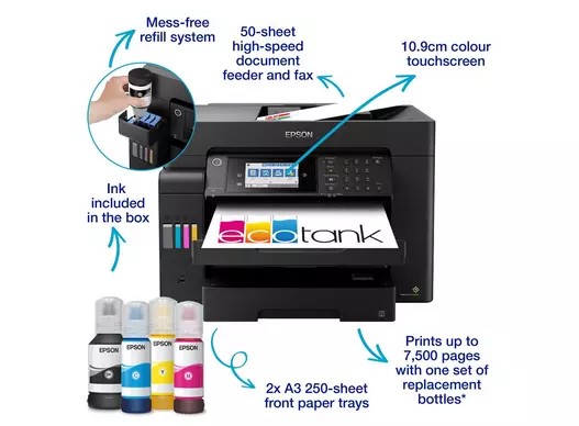 Epson EcoTank L15150 Print, Scan, Copy, Fax, ADF, Auto Duplex,WiFi,Network A3 Printer - Image 2