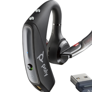 Poly- Voyager 5200 (Plantronics)  - Bluetooth Over-the-Ear (Monaural) Headset - Compatible to connect to Cell Phones - Noise Canceling