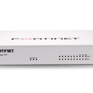 FortiGate-70F Firewall - 7X GE RJ45 Internal Ports, 2X GE RJ45 WAN Ports (Appliance Only, No Subscription) (FG-70F)