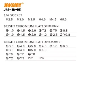 Alternative view of JAKEMY JM-8146 47 in 1 Precision Screwdriver Set