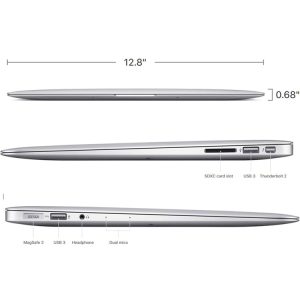 Alternative view of MacBook Air 13-inch (2017) with Intel Core i5, 8GB RAM, and 256GB SSD, 13 Inch Display, macOS