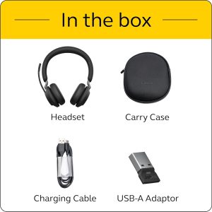 Alternative view of Jabra Evolve2 65 STEREO Headset with Link380a (USB-A) (MS Version)
