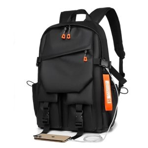 Waterproof Laptop Travel Backpack with USB Charge | Black