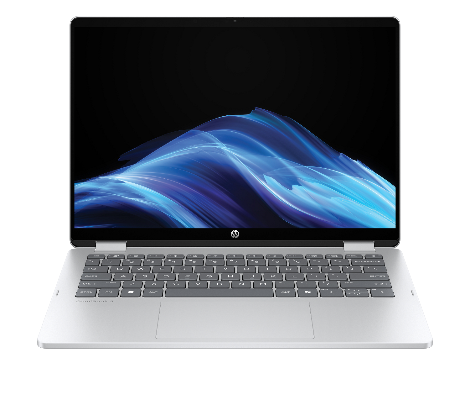 HP OmniBook 5 Flip 14-fp0013dx – Core 5 120U |  Intel Graphics | Copilot | Backlit | Silver | 8GB RAM DDR5 | 512GB SSD | FHD Touch Screen | Windows 11 Home