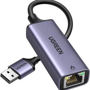 UGREEN USB 3.0 to RJ45 Ethernet Adapter Aluminum Gigabit LAN Connector 10/100/1000 Mbps Wired Network Adaptor Compatible with Windows, macOS, Linux, Chrome OS, Switch, PC, Laptop, Desktop