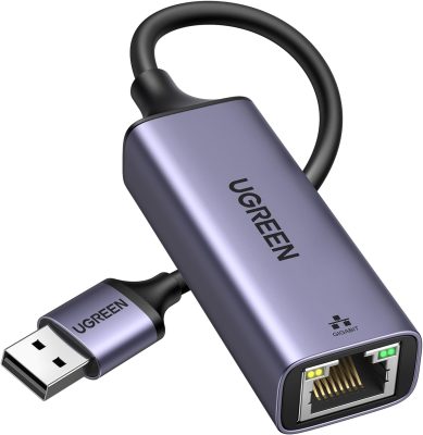 UGREEN USB 3.0 to RJ45 Ethernet Adapter Aluminum Gigabit LAN Connector 10/100/1000 Mbps Wired Network Adaptor Compatible with Windows, macOS, Linux, Chrome OS, Switch, PC, Laptop, Desktop