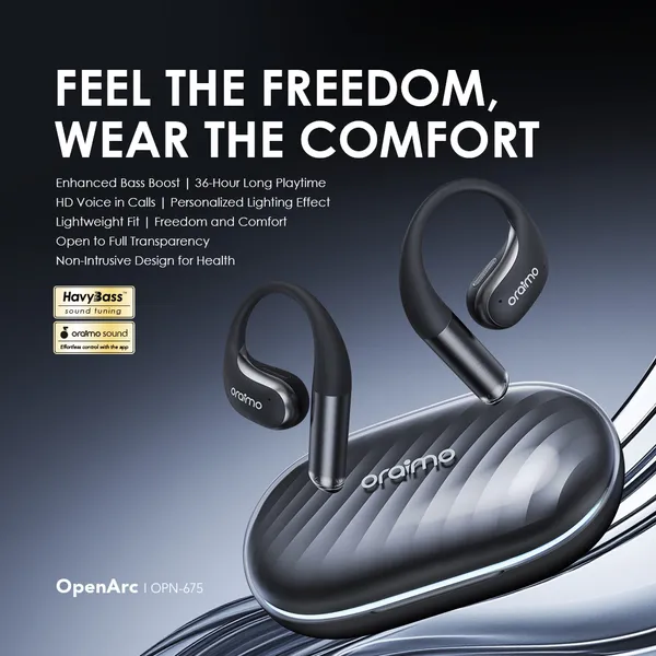 Oraimo OpenArc Open-Ear Wireless Earphones - Image 2