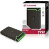 Transcend StoreJet Rugged External USB3.1(5Gbps) Portable HDD , Lightning-Fast Speeds, Iron Gray