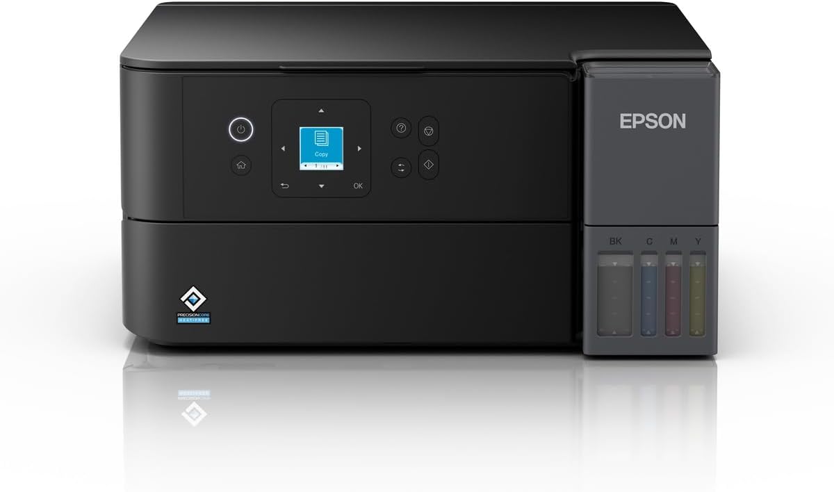 Epson EcoTank L4360: Cost-Effective, Wi-Fi, 3-in1, A4 Colour Duplex Printer with LCD Display, High Yield Ink Bottles included, Black (2026 Model) - Image 2