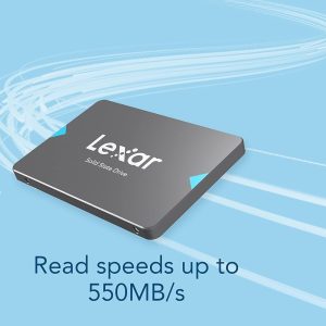 Alternative view of Lexar NQ100 2.5” SATA III Internal SSD (6Gb/s) | Sequential read up to 550MB/s | Sequential write up to 500MB/s |