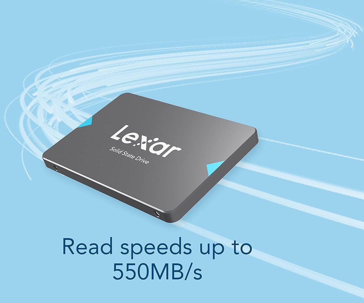 Lexar NQ100 2.5” SATA III Internal SSD (6Gb/s) | Sequential read up to 550MB/s | Sequential write up to 500MB/s | - Image 2