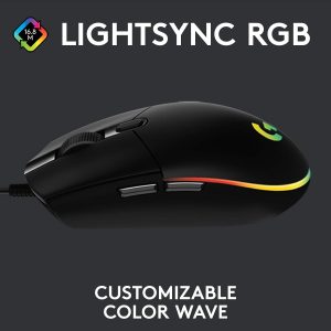 Logitech G G102 2nd Gen Light Sync Gaming Mouse, 8000 DPI, 6 Programmable Buttons, RGB, Black - Image 6