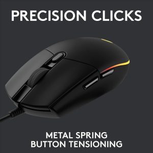 Logitech G G102 2nd Gen Light Sync Gaming Mouse, 8000 DPI, 6 Programmable Buttons, RGB, Black - Image 5