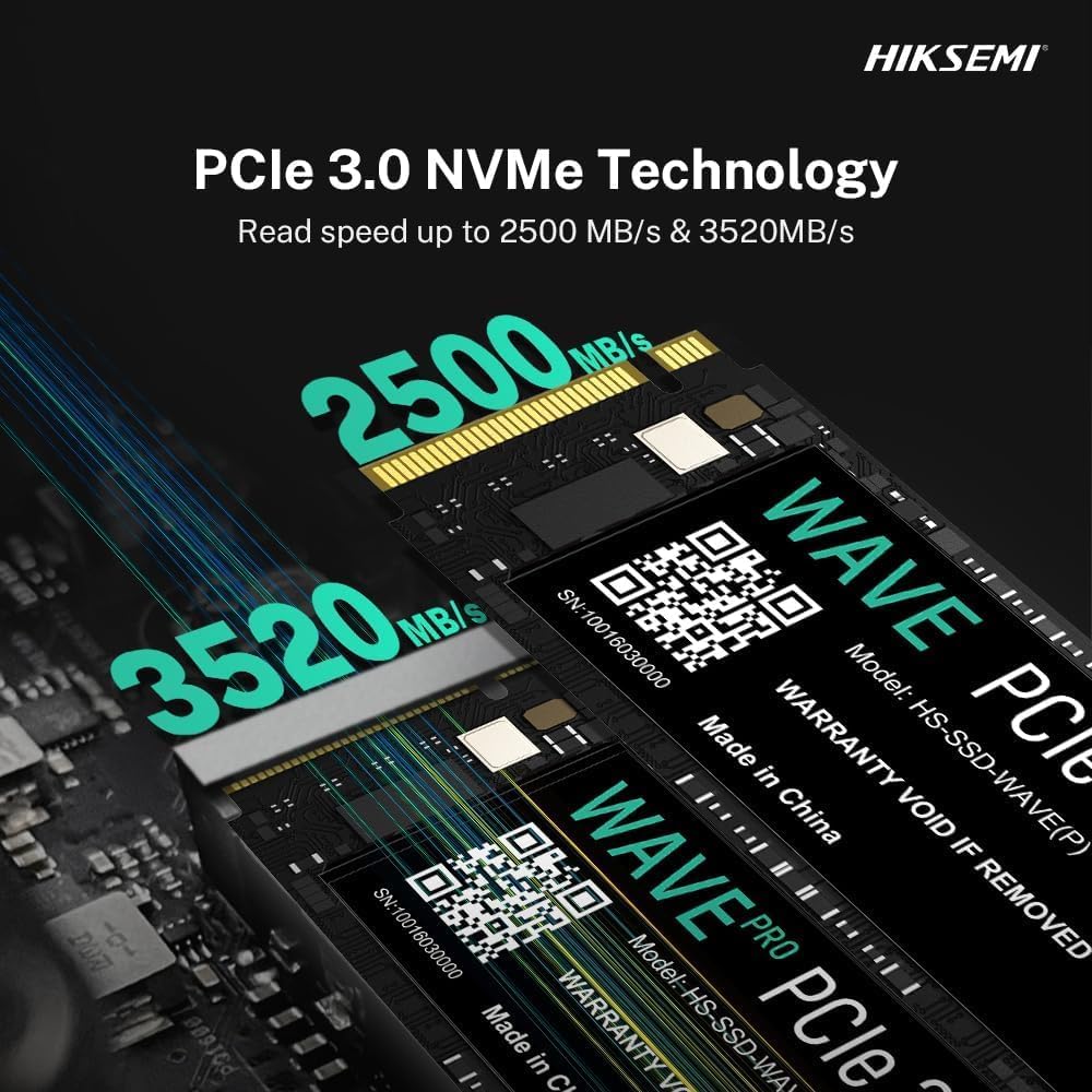 HIKSEMI Wave Internal SSD NVMe | M.2 2280 | PCIe Gen3x4 | Sequential read up to 3000MB/s - Image 4