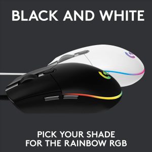 Logitech G G102 2nd Gen Light Sync Gaming Mouse, 8000 DPI, 6 Programmable Buttons, RGB, Black - Image 4