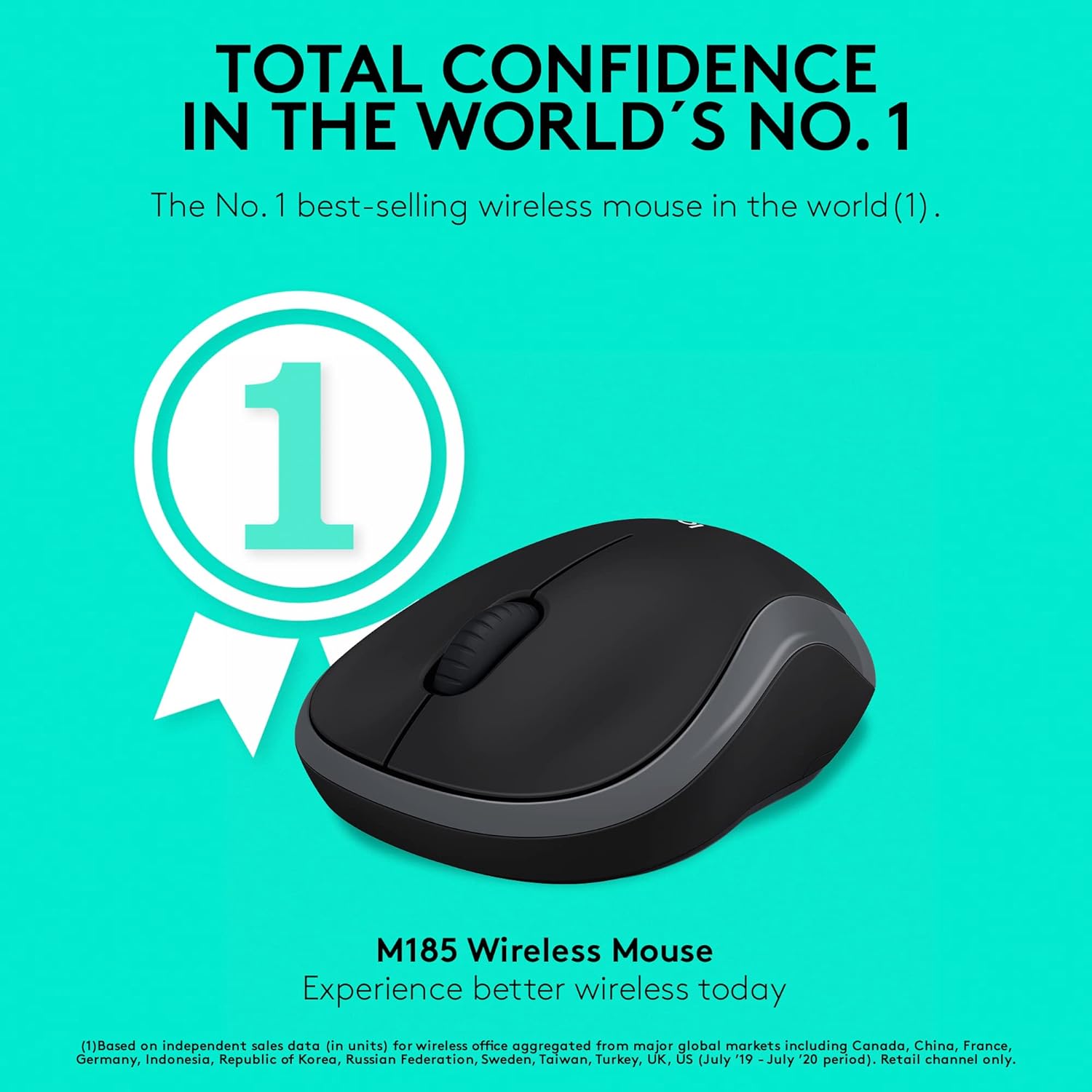 Logitech M185 Wireless Mouse, 2.4GHz with USB Mini Receiver, 12-Month Battery Life, 1000 DPI Optical Tracking, Ambidextrous, Compatible with PC - Image 6