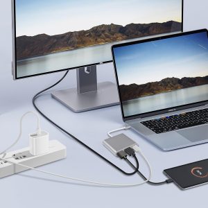 Type C to HDTV 3 in1 Adapter, Type C to HDTV Multiport Adapter with 4K HDMI Output，3 in 1 to 4K HDMI,USB3.0 and USB C Charging Port, USB-C Digital AV Multiport Adapter for TV and Projector - Image 4