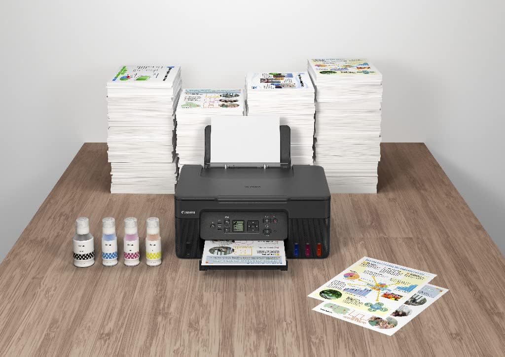 Canon PIXMA G3470 Printer | Wireless Colour 3-in-1 Refillable MegaTank Printer- Black - Image 5