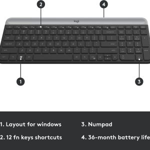 Logitech MK470 Slim Wireless Keyboard and Mouse Combo - Image 7