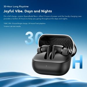 Oraimo SpaceBuds Neo+ Wireless Earbuds | Bluetooth 5.4 with Active Noise Cancelling | IPX4, USB-C, Stylish Metal Design (Black) - Image 8