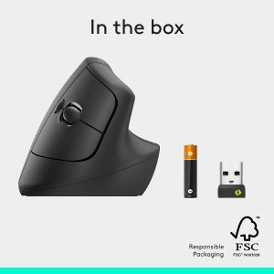 Logitech Lift Vertical Ergonomic Wireless Mouse