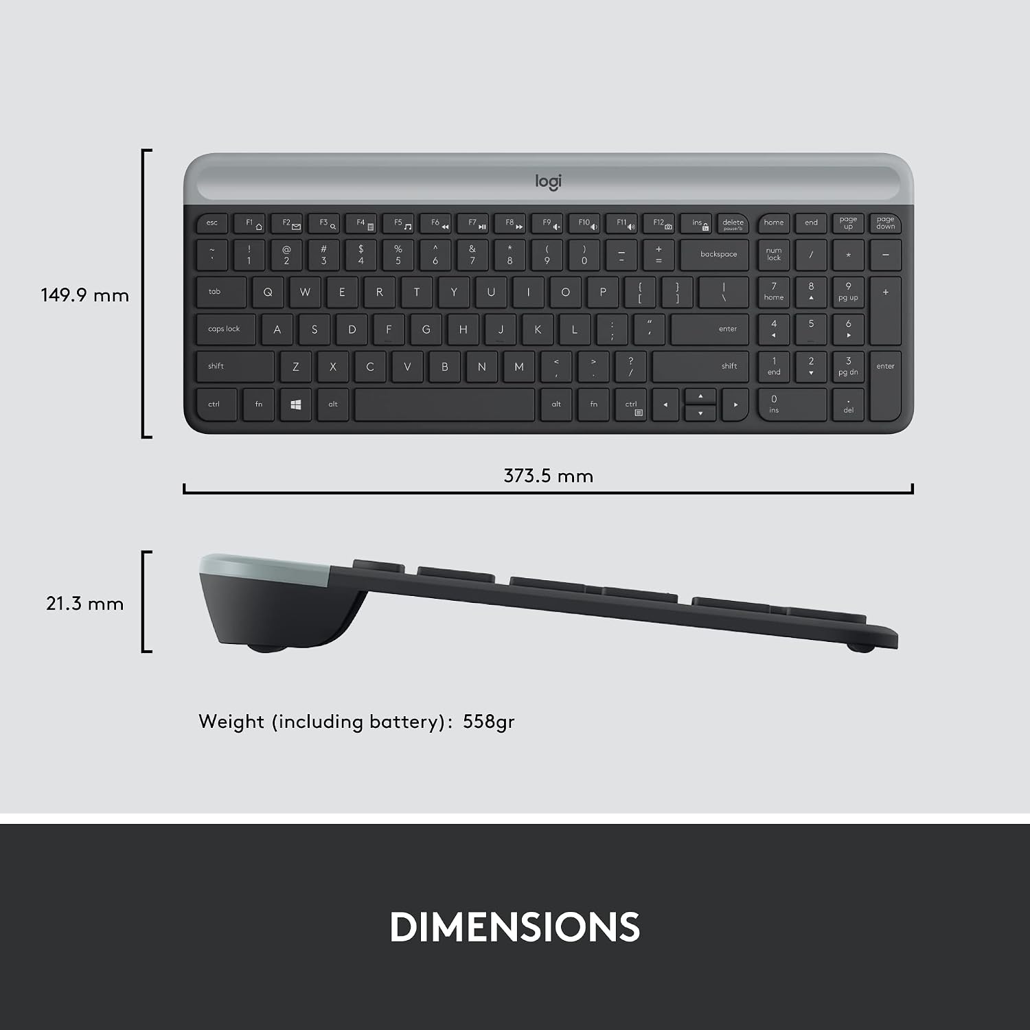 Logitech MK470 Slim Wireless Keyboard and Mouse Combo - Image 6