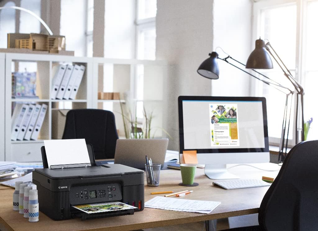 Canon PIXMA G3470 Printer | Wireless Colour 3-in-1 Refillable MegaTank Printer- Black - Image 6