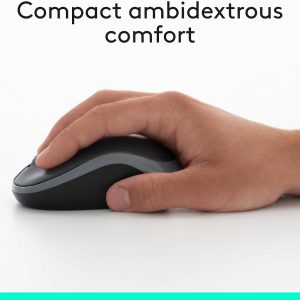 Logitech MK270 Full Size Wireless Keyboard and Mouse Combo - Black Full size keyboard with spill-resistant design, compact ambidextrous mouse, connect via single included USB-A Nano Receiver - Image 10