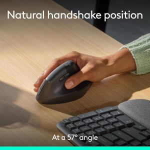Logitech Wave Keys & Lift Vertical Mouse Ergonomic Wireless Combo - Image 7