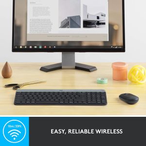Alternative view of Logitech MK470 Slim Wireless Keyboard and Mouse Combo