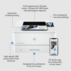 HP LaserJet Pro 4003dw Printer (2Z610A) | Duplex, Wireless, Print: up to 42 ppm black - Image 5