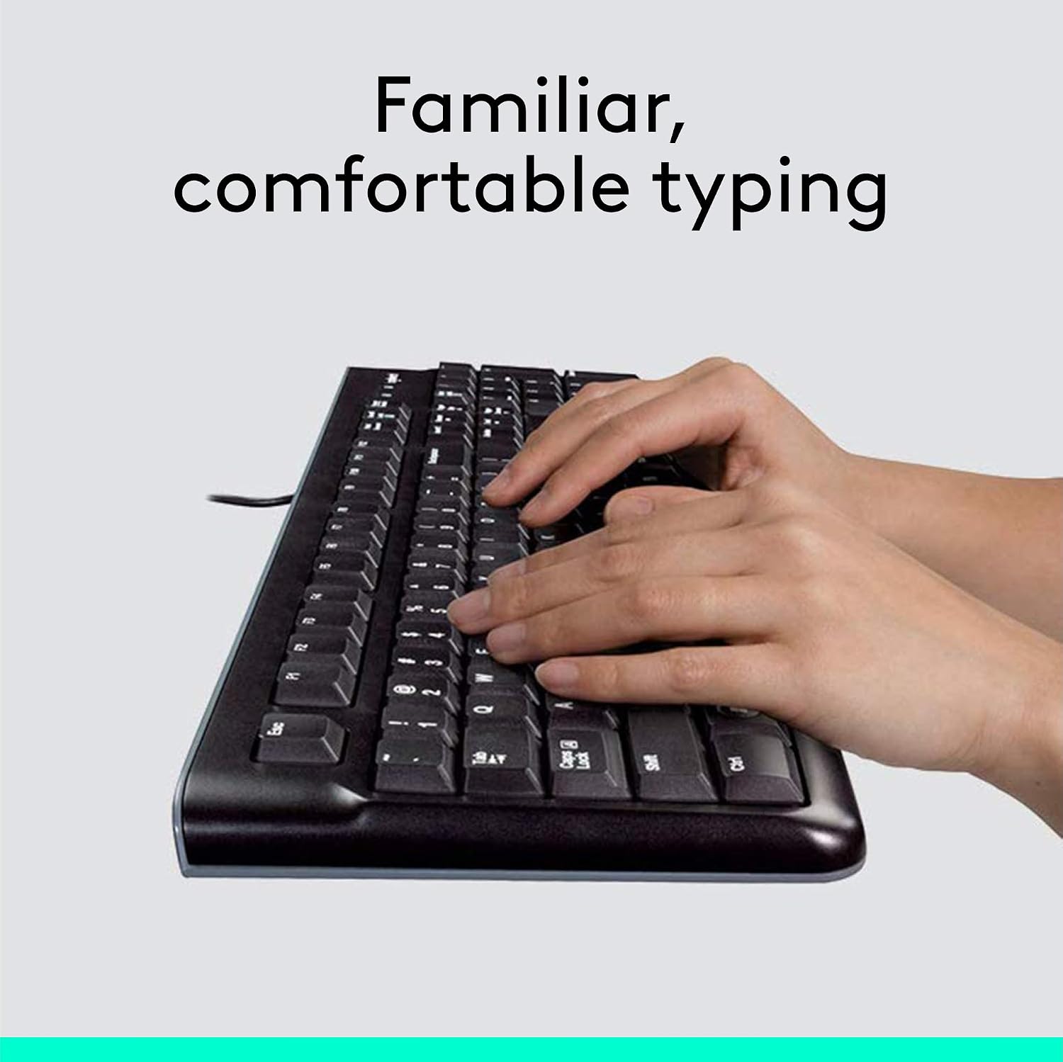 Logitech MK120 Full Size Wired Keyboard and Mouse Combo - Black - Image 7
