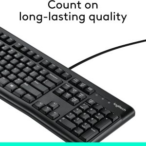 Logitech K120 Keyboard | Full Size Wired USB Plug-and-Play - Black - Image 7