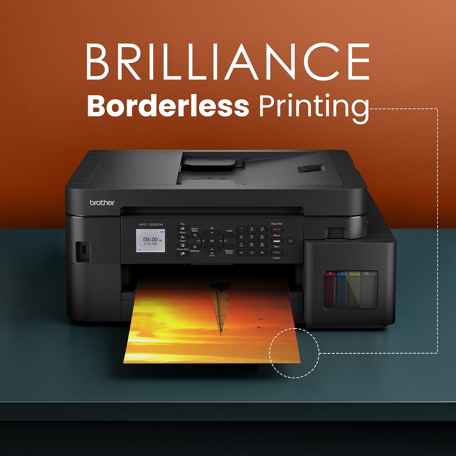 Brother Printer DCP-T930DW | Colour Ink Tank Wi-Fi Duplex Multifunction Printer - Image 8