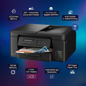 Brother Wireless All In One Ink Tank Printer, DCP-T730DW, Automatic Duplex Print & Scan, ADF, Email & Mobile Print, Compact Design - Image 5