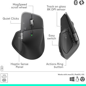 Logitech MX Master 4 Mouse | Ergonomic Wireless Rechargeable - Image 4