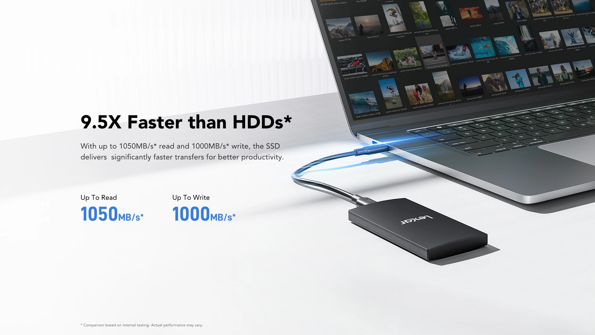 Lexar SL300 Portable SSD | 1TB | USB 3.2 Gen2 | Sequential read up to 1050MB/s - Image 8