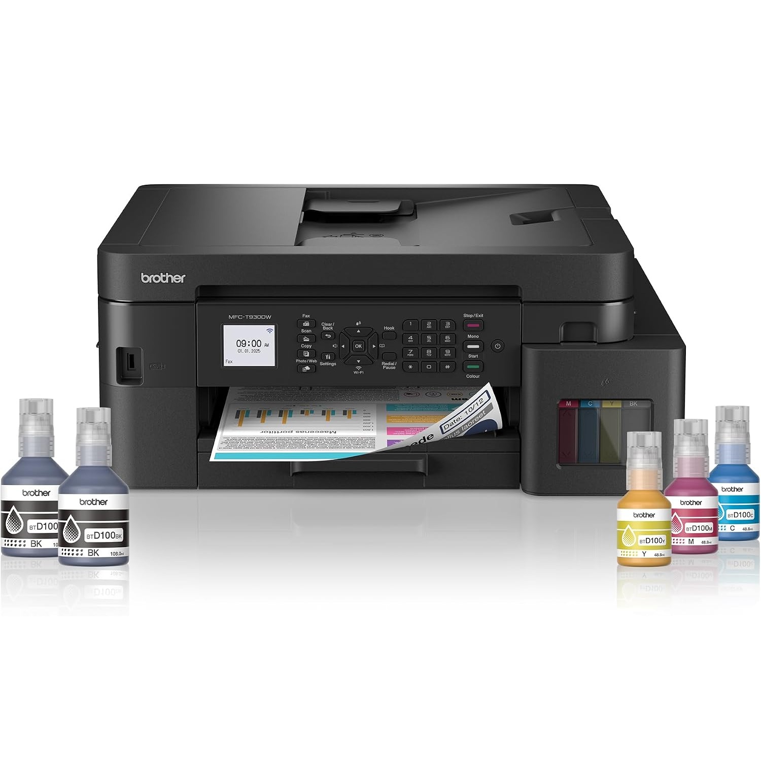 Brother Printer DCP-T930DW | Colour Ink Tank Wi-Fi Duplex Multifunction Printer