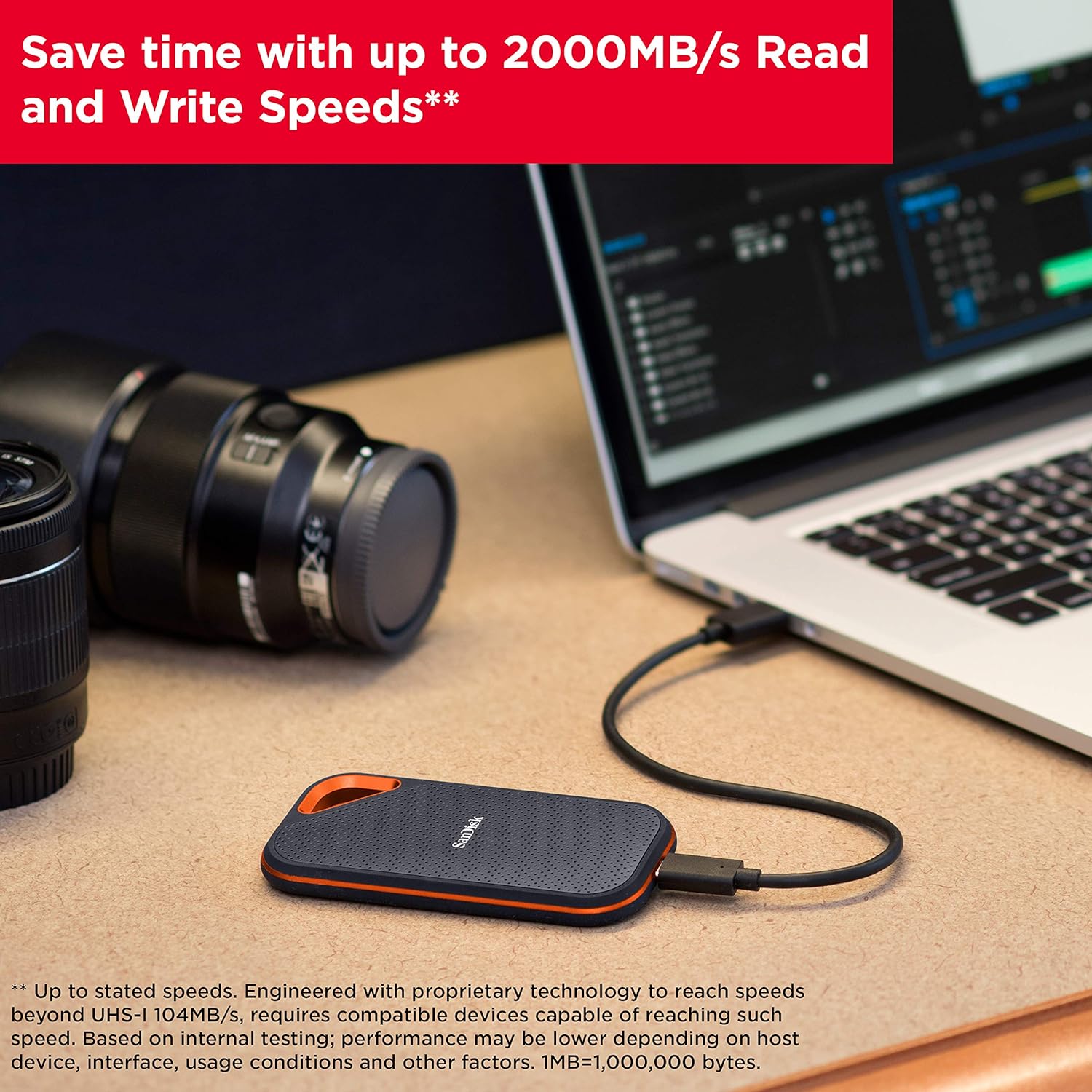 SanDisk Extreme Pro Portable SSD E81 V2 | USB 3.2 Gen2 | Sequential read up to 2000MB/s | - Image 5