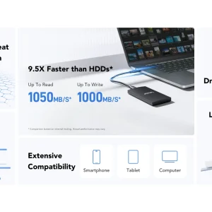 Lexar SL300 Portable SSD | 1TB | USB 3.2 Gen2 | Sequential read up to 1050MB/s - Image 9
