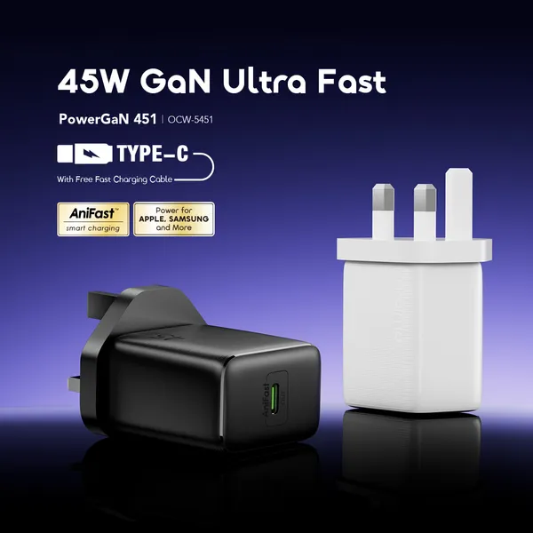 oraimo PowerGaN 451 45W Gan Ultra Fast Wall Charger - Image 7