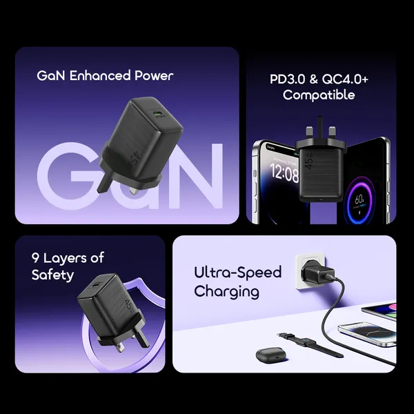 oraimo PowerGaN 451 45W Gan Ultra Fast Wall Charger - Image 6