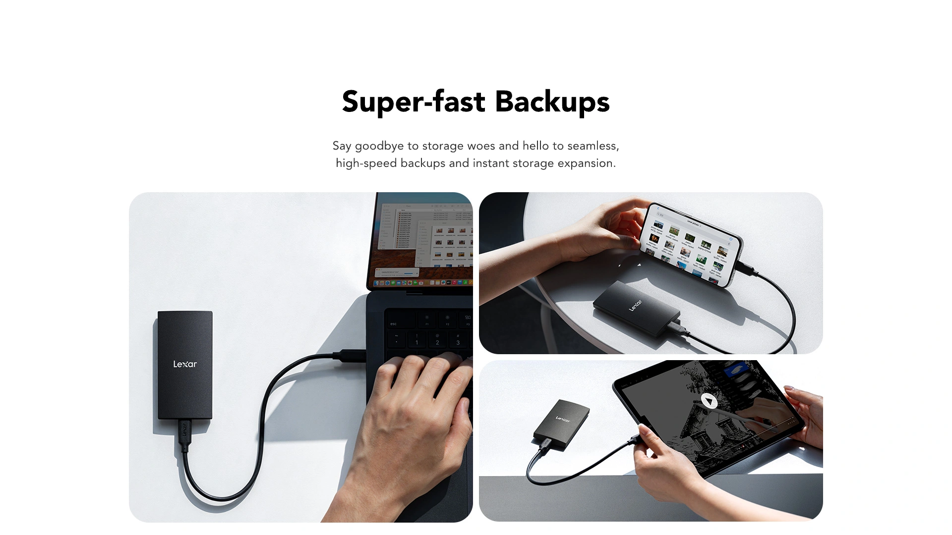 Lexar SL300 Portable SSD | 1TB | USB 3.2 Gen2 | Sequential read up to 1050MB/s - Image 7