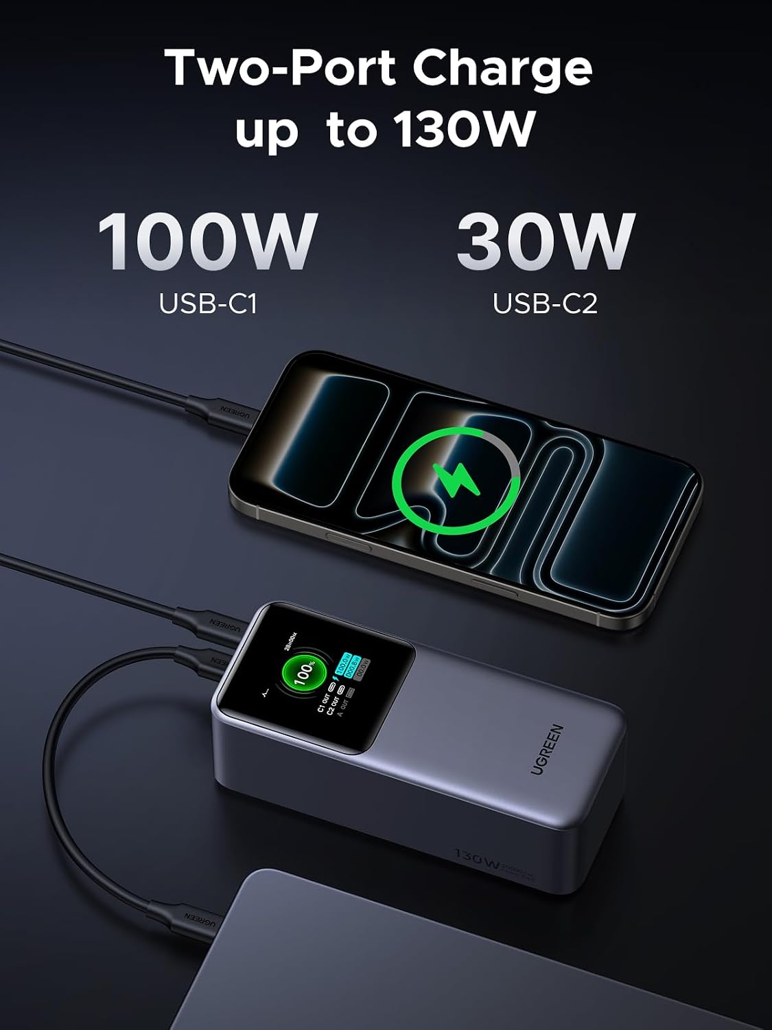 UGREEN Nexode 20000mAh 130W Portable PD Power Bank - Image 8