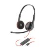 Poly Blackwire 3220 Stereo USB-C Headset +USB-C/A Adapter